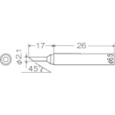 【CAINZ-DASH】太洋電機産業 ＰＸ－６０１／６０１ＡＳ用交換こて先　２Ｃ PX-60RT-2C【別送品】