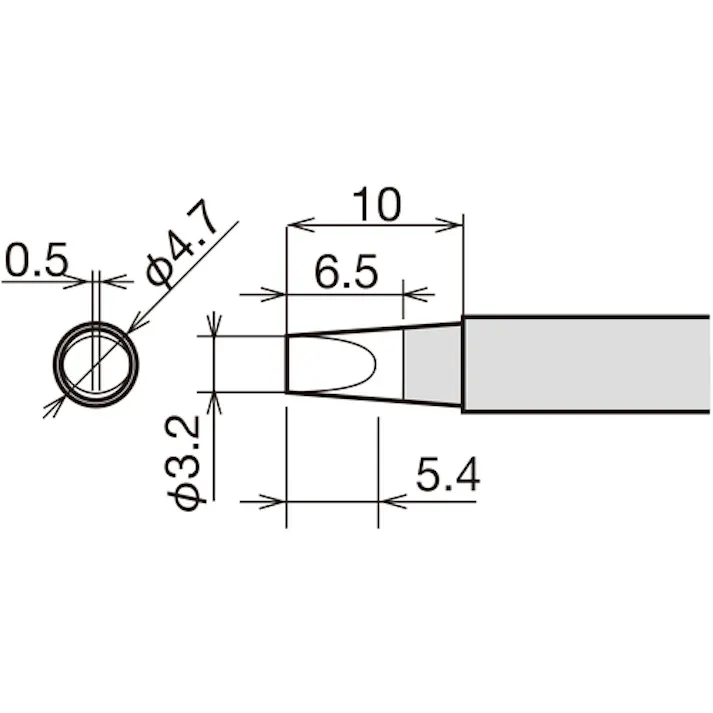 【CAINZ-DASH】太洋電機産業 交換コテ先(RX-8シリーズ) こて先幅3.2mm RX-80HRT-3.2D【別送品】