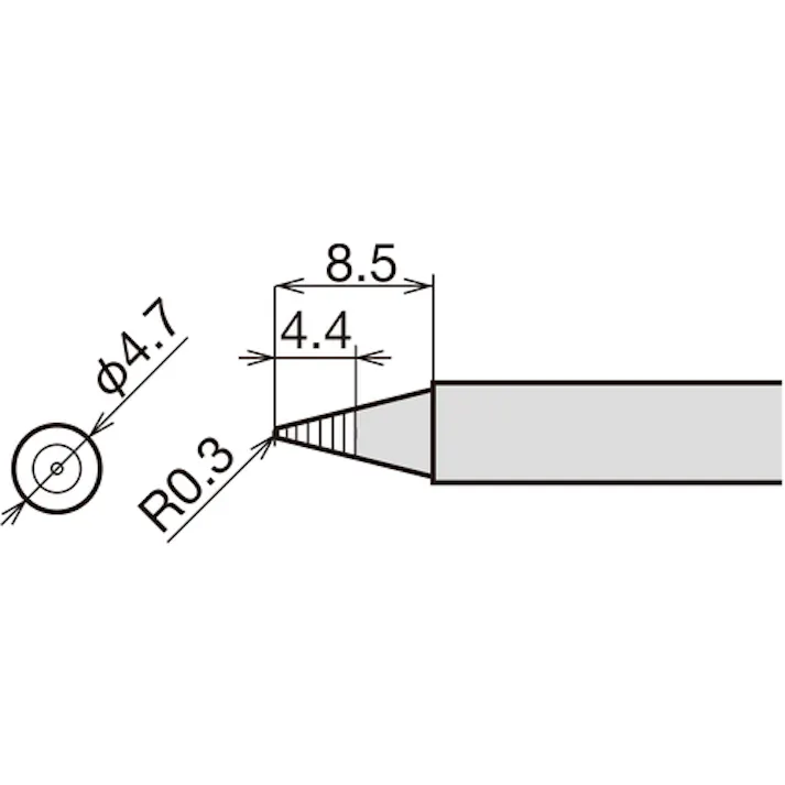 【CAINZ-DASH】太洋電機産業 溝付替こて先 BM (1本=1PK) RX-80HRT-BM【別送品】