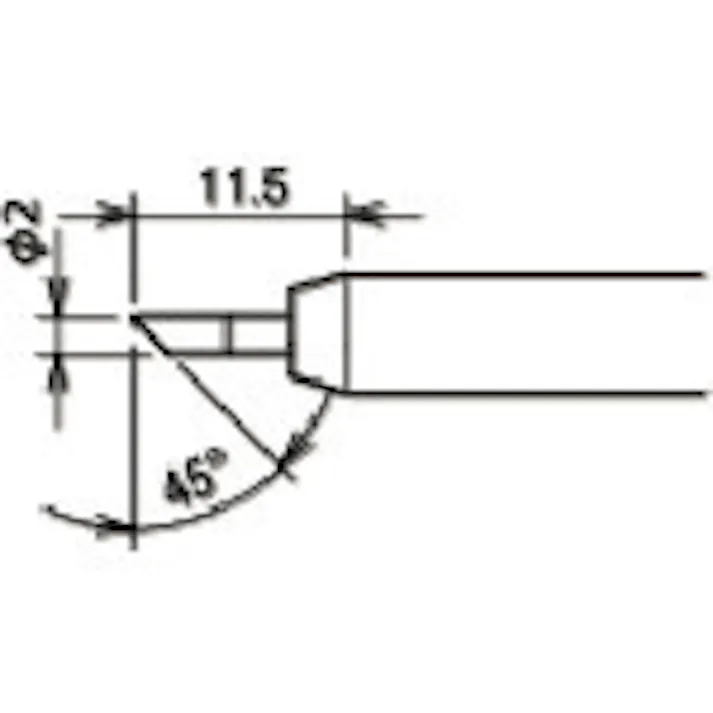 【CAINZ-DASH】太洋電機産業 交換コテ先(RX-8シリーズ) こて先径φ2mm RX-80HRT-PH2C【別送品】