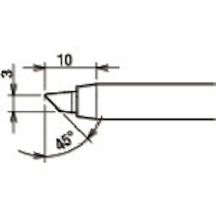 【CAINZ-DASH】太洋電機産業 交換コテ先（ＲＸ－８シリーズ）　こて先幅３ｍｍ RX-80HRT-PH3BC【別送品】