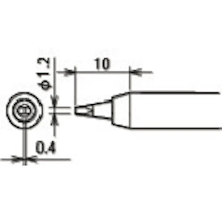 【CAINZ-DASH】太洋電機産業 交換コテ先(RX-8シリーズ) こて先幅1.2mm RX-80HRT-PH1.2D【別送品】