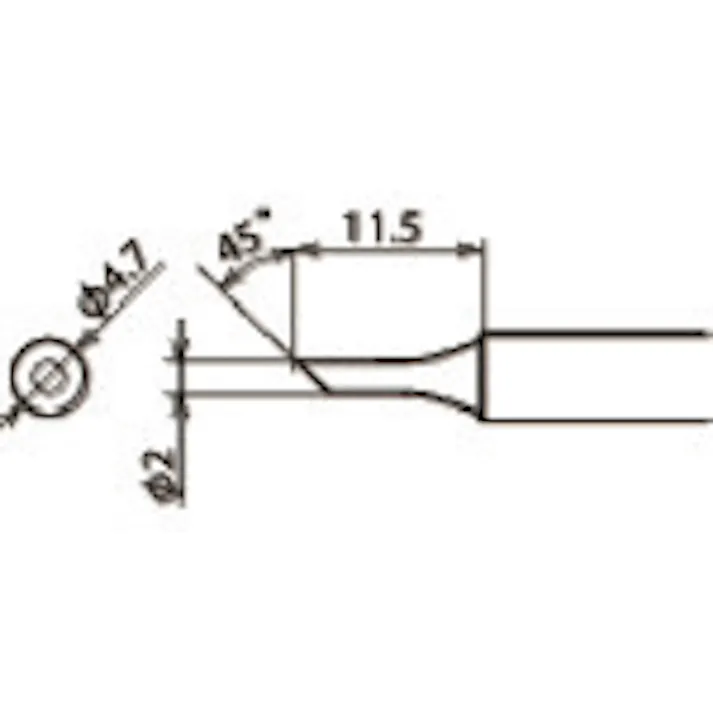 【CAINZ-DASH】太洋電機産業 交換コテ先(RX-8シリーズ) こて先径2mm RX-80HRT-2CF【別送品】