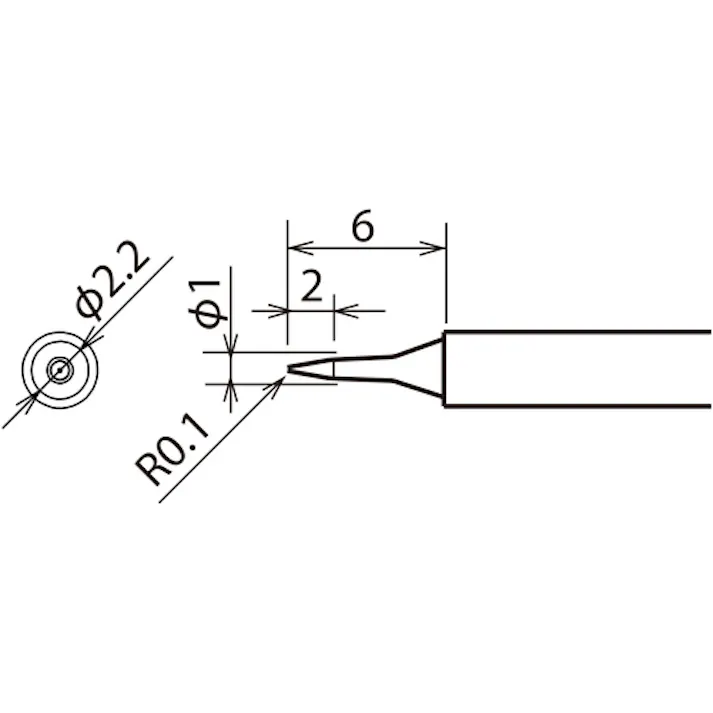 【CAINZ-DASH】太洋電機産業 替こて先 SB型 RX-812AS/802AS RX-81HRT-SB【別送品】
