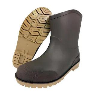 PVC耐滑ガーデンショートブーツ ブラウン SS
