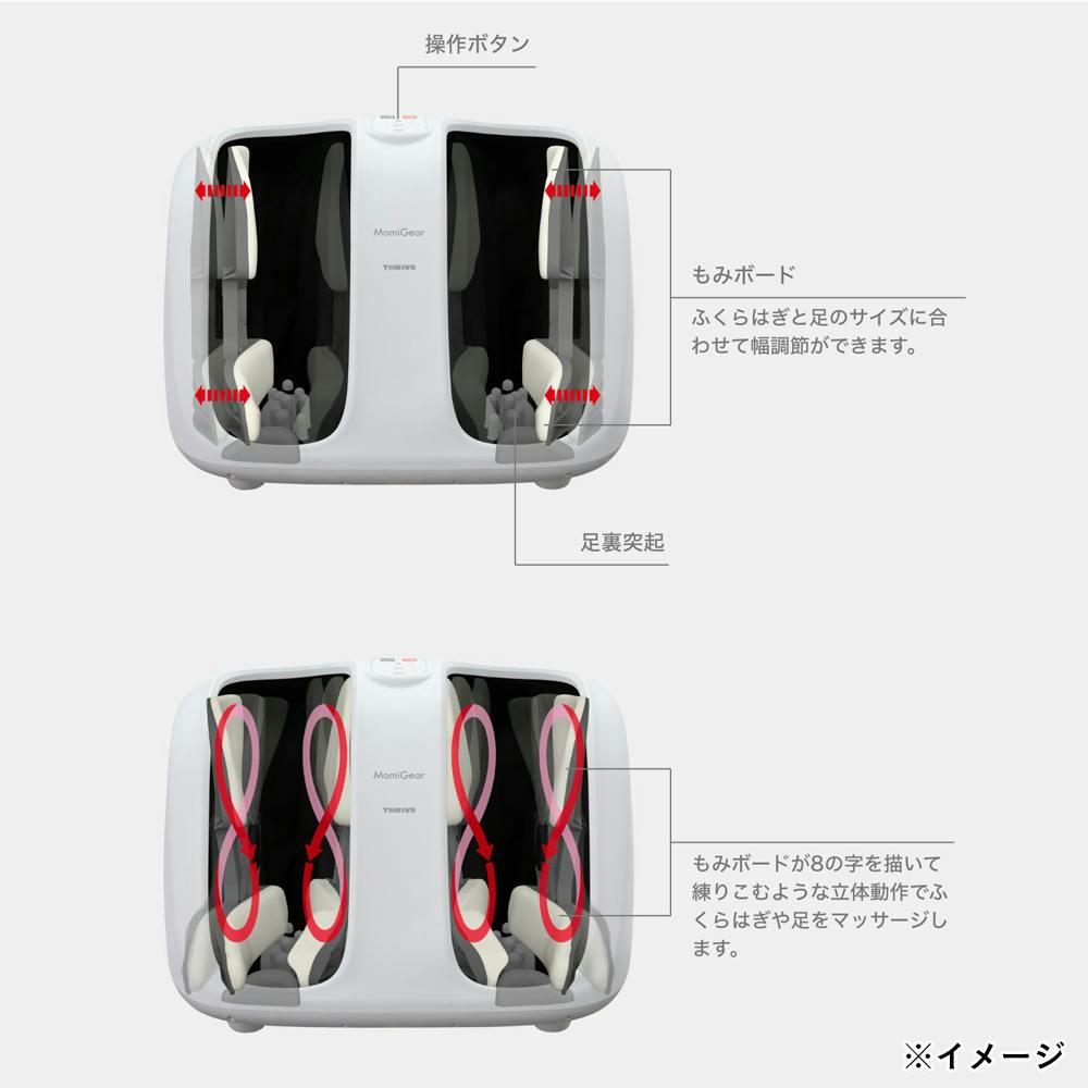 スライヴ もみギア フットマッサージャー ホワイト MD-6115