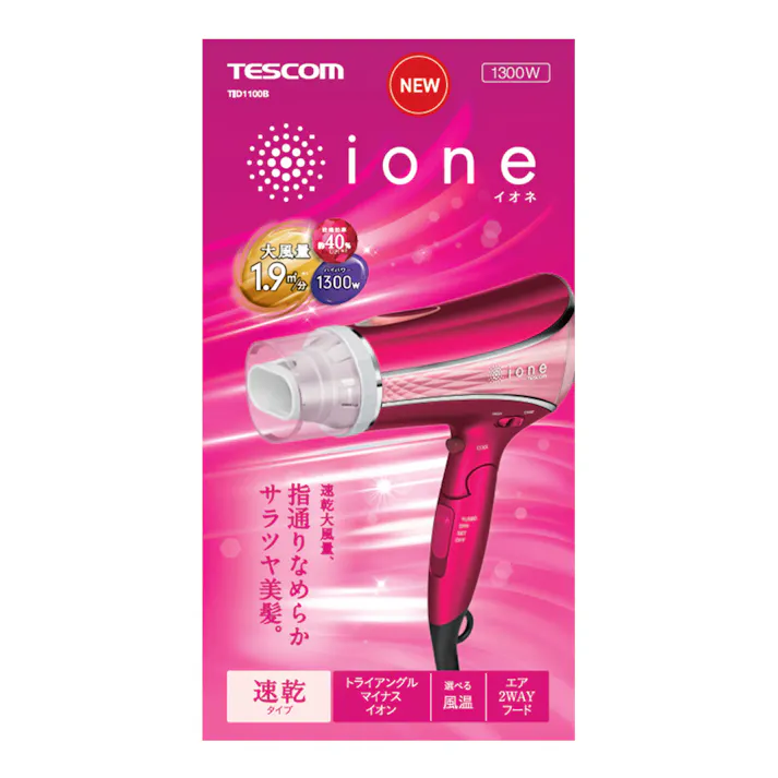 テスコム ヘアードライヤー スパークピンク TID1100B-P