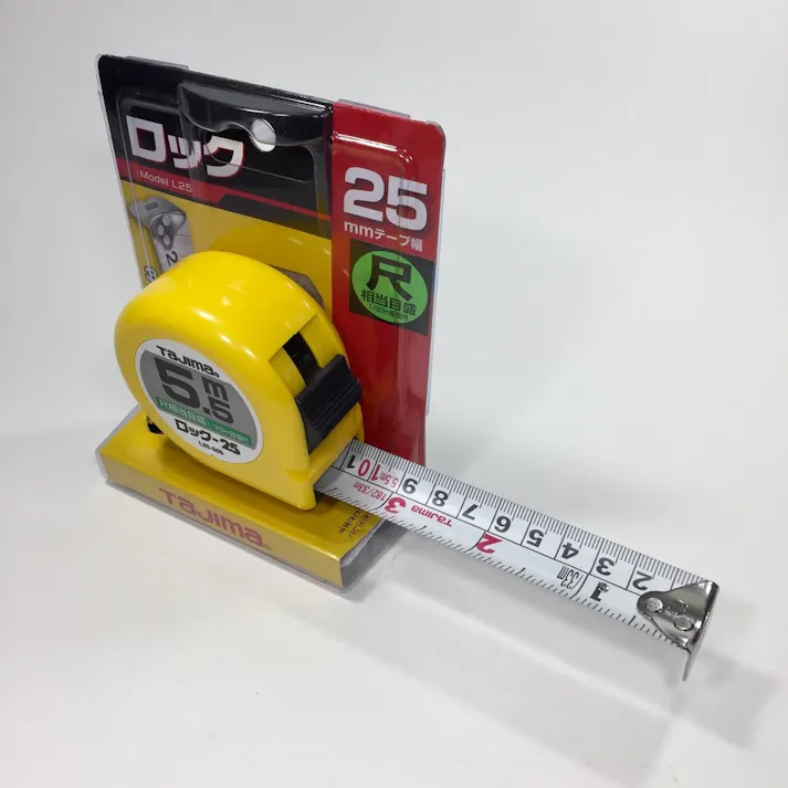 TAJIMA TJMデザイン コンベックス ロック25mm幅5.5m 尺相当目盛付 ブリスター L25-55SBL