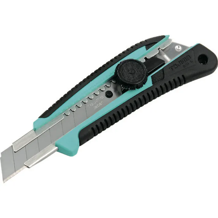 【CAINZ-DASH】TJMデザイン カッターナイフ ネジプロ グリ-L 緑 クリアケース入 LC561GCL【別送品】