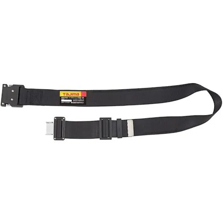 【CAINZ-DASH】TJMデザイン 胴ベルト アルミワンタッチ黒バックル カーブ 黒 Lサイズ BWBCL145-BK【別送品】