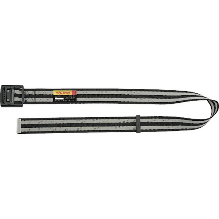 【CAINZ-DASH】TJMデザイン 胴ベルト アルミワンフィンガー黒バックルボーダー柄 ボーダー白 Lサイズ BAL145-BWH【別送品】