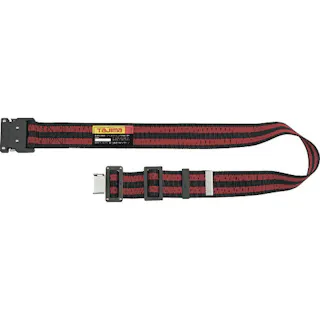 【CAINZ-DASH】TJMデザイン 胴ベルト アルミワンタッチ黒バックルボーダー柄 ボーダー赤 Mサイズ BWM125-BRE【別送品】