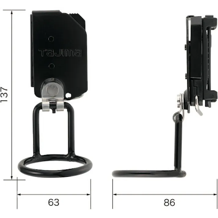 【CAINZ-DASH】TJMデザイン 着脱式工具ホルダースチール ハンマー1穴ブラ SFKHI-H1M【別送品】