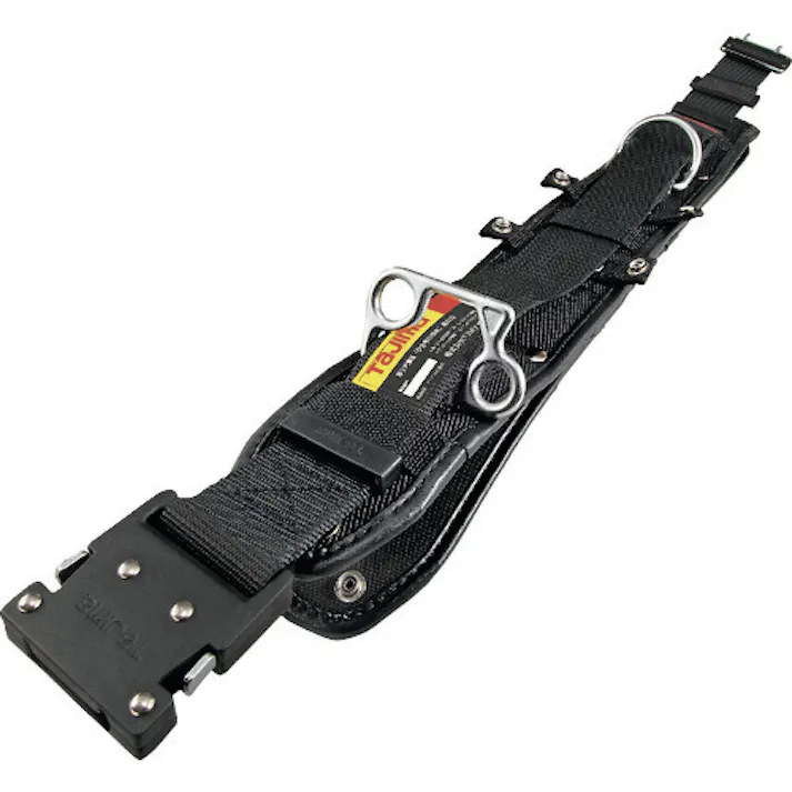 【CAINZ-DASH】TJMデザイン ワークポジショニング用胴当てベルトフラット アルミワンタッチバックル黒 Sサイズ WFXD1-WBS【別送品】