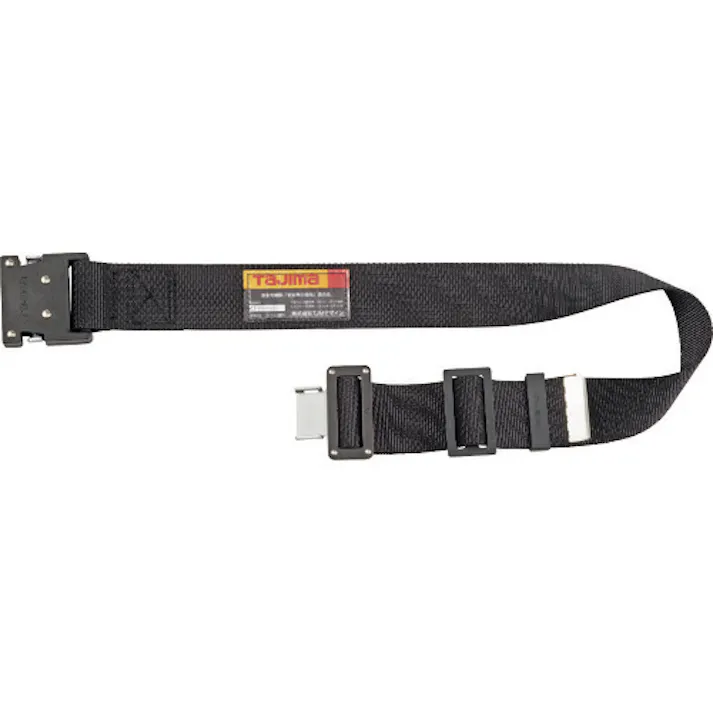 【CAINZ-DASH】TJMデザイン ワークポジショニング用胴当てベルトフラット アルミワンタッチバックル黒 Sサイズ WFXD1-WBS【別送品】