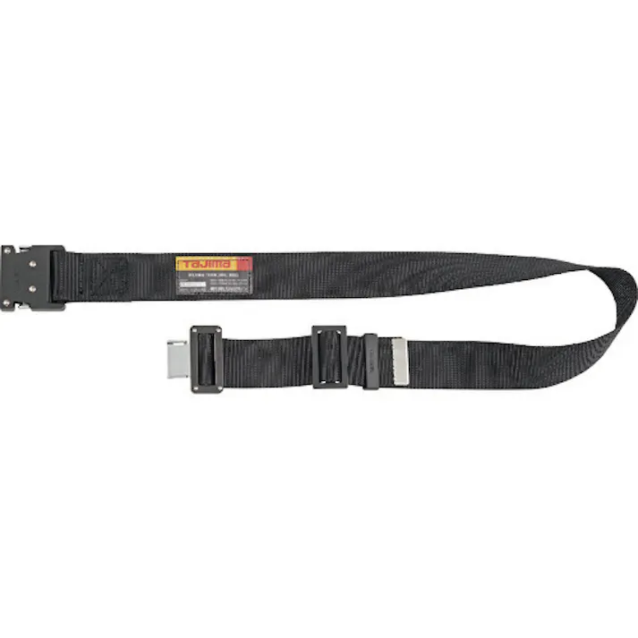 【CAINZ-DASH】TJMデザイン ワークポジショニング用胴当てベルトフラット アルミワンタッチバックル黒 Lサイズ WFXD2-WBL【別送品】