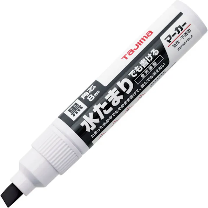 タジマ TAJIMA TJMデザイン 全天候マーカー黒<太字・角芯>ZENM-FBLA