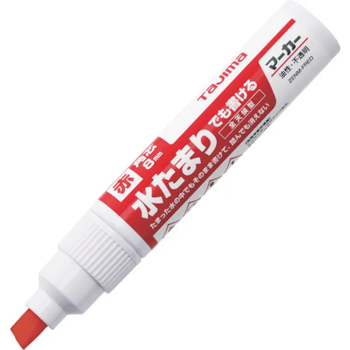 タジマ TAJIMA TJMデザイン 全天候マーカー赤<太字・角芯>ZENM-FRED