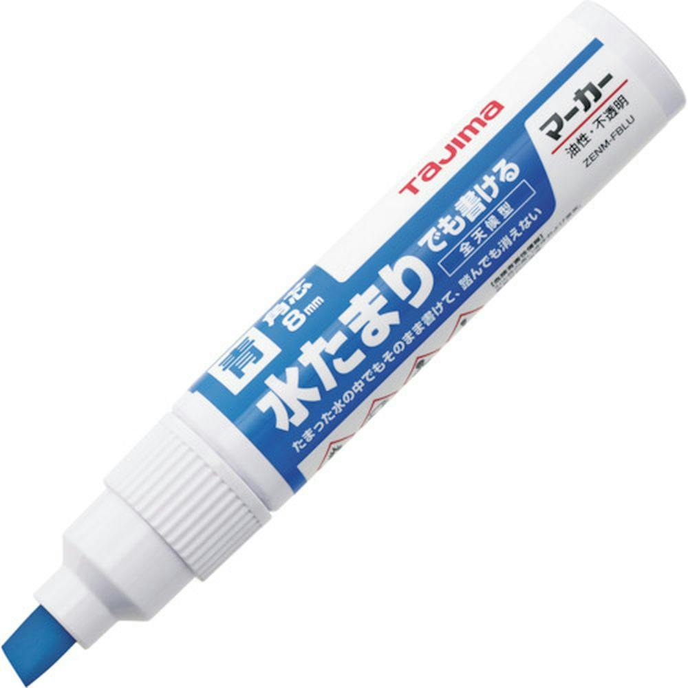 タジマ TAJIMA TJMデザイン 全天候マーカー青＜太字・角芯＞ZENM-FBLU