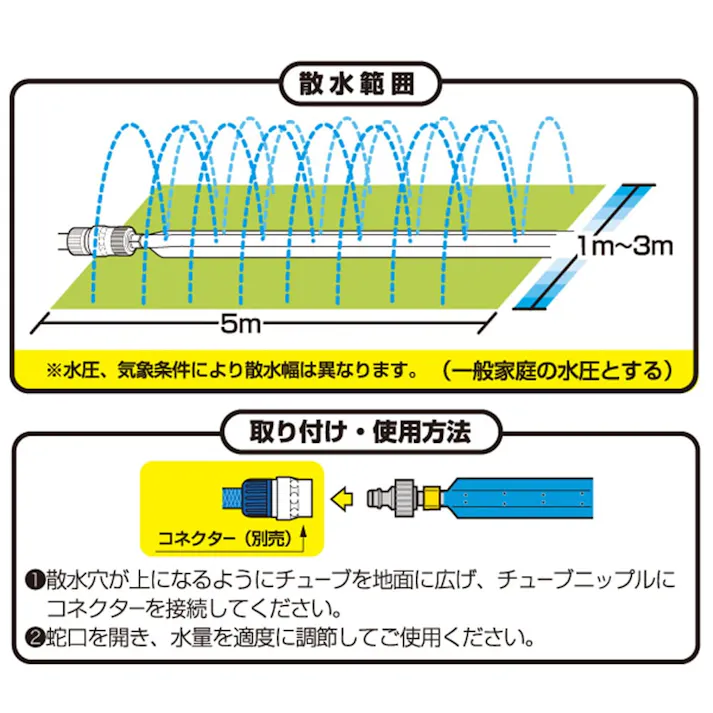 タカギ 散水チューブ 5m G405