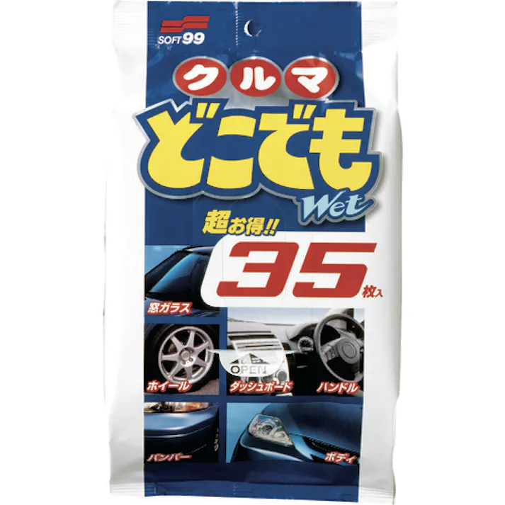 【CAINZ-DASH】ソフト99コーポレーション 洗車用品 クロス クルマどこでもWet 02048【別送品】