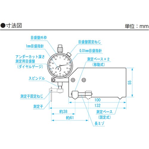 CAINZ-DASH】新潟精機 溶接ゲージ（アンダーカット測定専用） 測定範囲