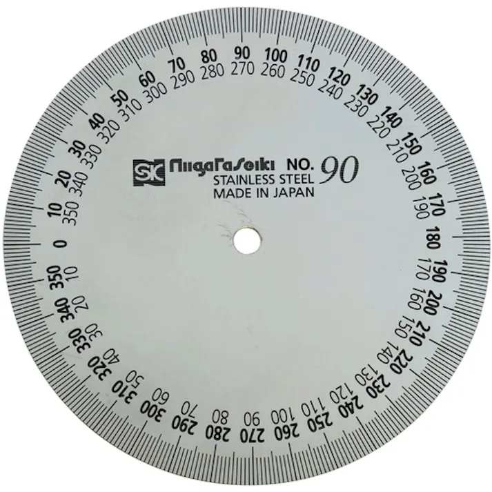 【CAINZ-DASH】新潟精機 プロトラクター No.193 90mm 正円タイプ ステンレス仕上 PRT193-90【別送品】