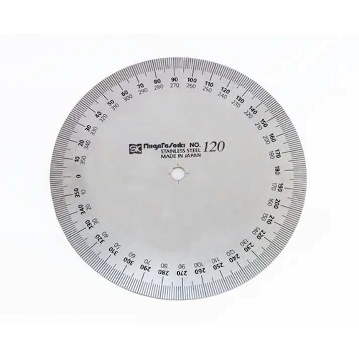 【CAINZ-DASH】新潟精機 プロトラクター No.193 120mm 正円タイプ ステンレス仕上 PRT193-120【別送品】