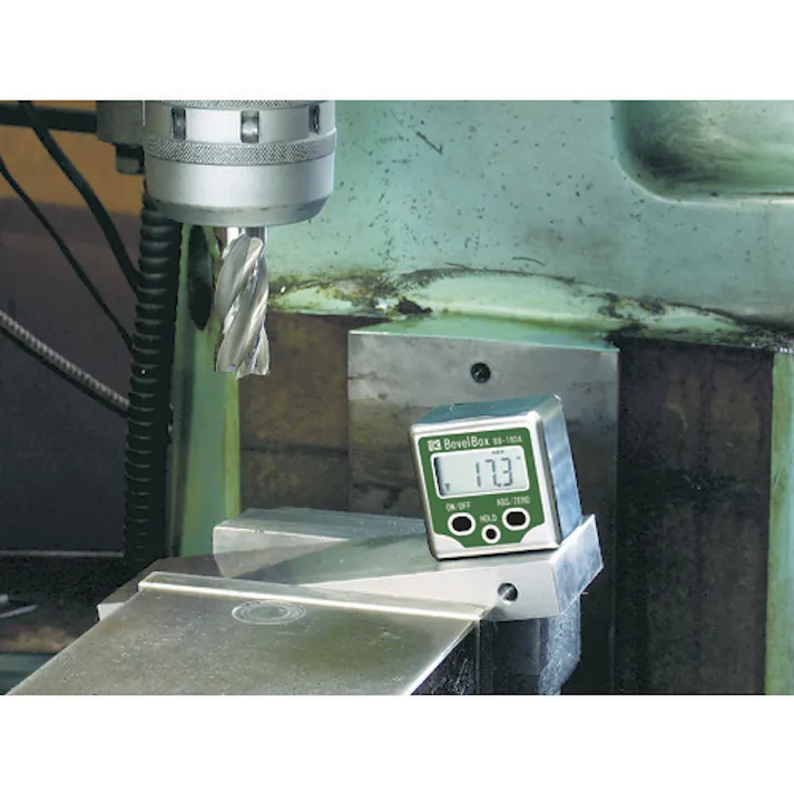 【CAINZ-DASH】新潟精機 デジタル角度計 ベベルボックス 原点記憶 絶対測定モード付 測定範囲+-180.0° 最小読取値0.1° BB-180A【別送品】