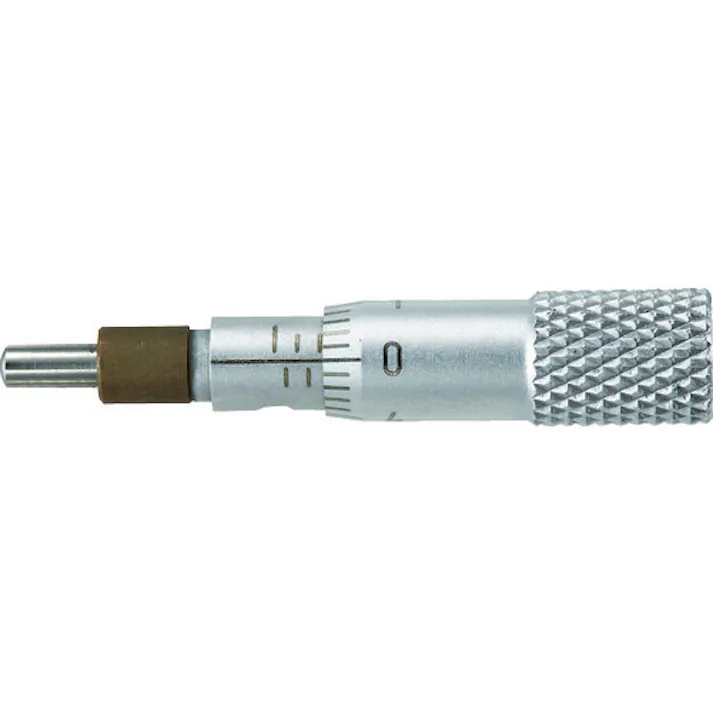 【CAINZ-DASH】新潟精機 マイクロメータヘッド 測定範囲0~5mm ストレートステム 先端球面 0010-050【別送品】