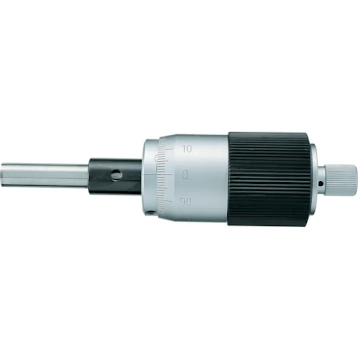 【CAINZ-DASH】新潟精機 マイクロメータヘッド 測定範囲0~25mm ストレートステム/定圧装置付 先端平面 1004-030【別送品】