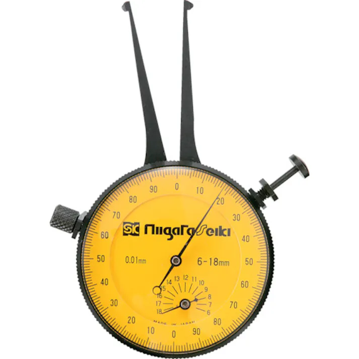 【CAINZ-DASH】新潟精機 ダイヤルキャリパゲージ(内側) 測定範囲6~18mm AI-1【別送品】