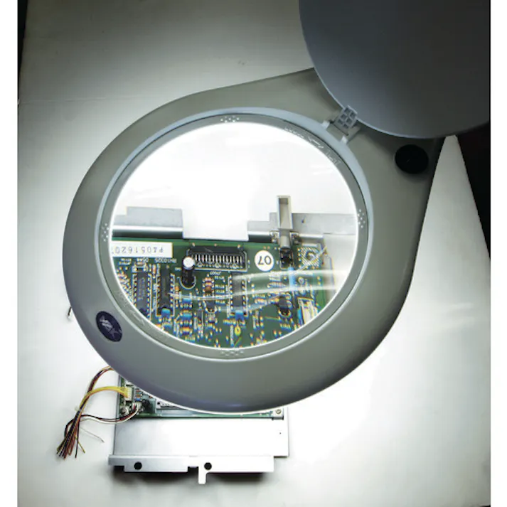 【CAINZ-DASH】新潟精機 アーム式LED拡大鏡 2倍 Φ170mm LS2-175A【別送品】