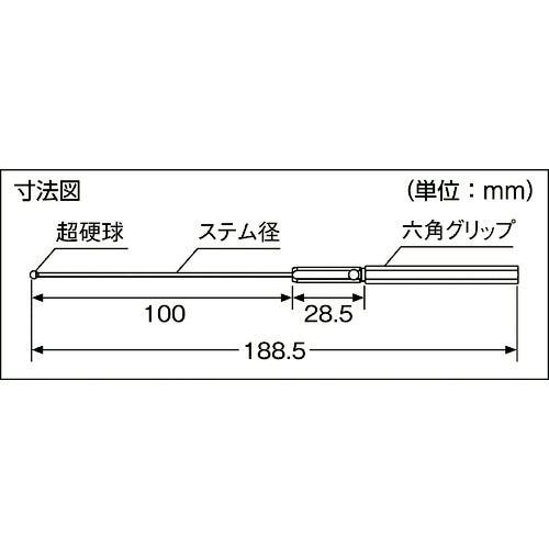 CAINZ-DASH】新潟精機 ボールギャップゲージ ステム径１．６ｍｍ 規格