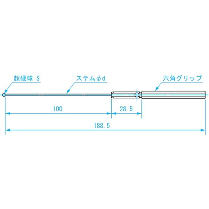 【CAINZ-DASH】新潟精機 ボールギャップゲージ　ステム径１．６ｍｍ　規格φ２．９ BTS-029【別送品】
