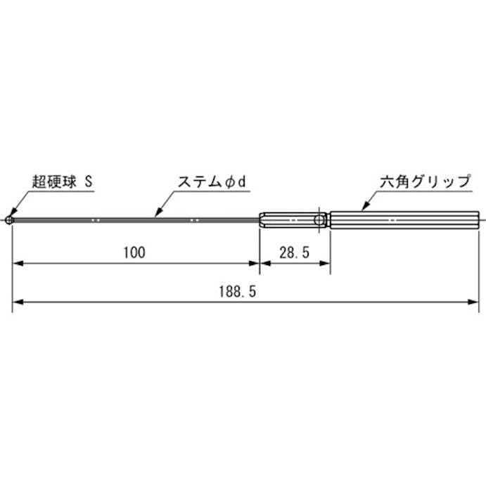 【CAINZ-DASH】新潟精機 ボールギャップゲージ　ステム径１．６ｍｍ　規格φ３．６ BTS-036【別送品】