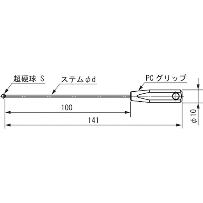 【CAINZ-DASH】新潟精機 ボールギャップゲージ　ステム径１．６ｍｍ　規格φ２．６ BTP-026【別送品】