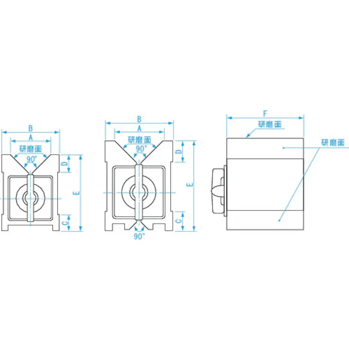 【CAINZ-DASH】新潟精機 マグネット付Vブロック 95x70x120mm MV-120G【別送品】