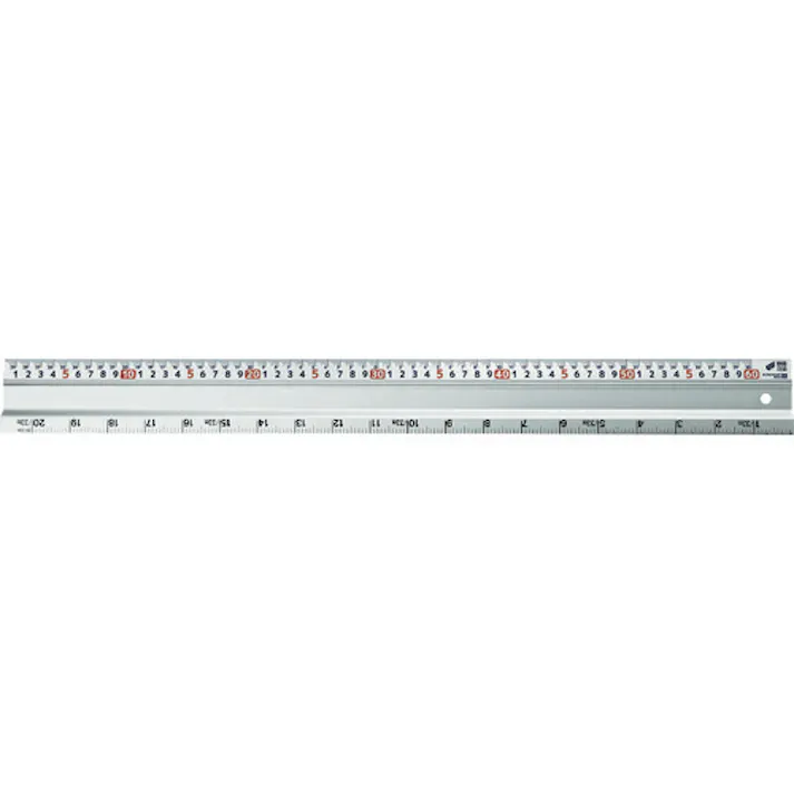 【CAINZ-DASH】新潟精機 アルミカットスケール 600mm ACS-60【別送品】