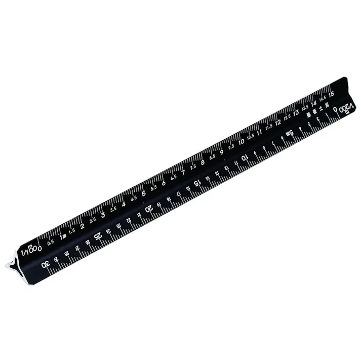 SK アルミ三角スケール 快段目盛 建築士用 15cm TSBA-15KD