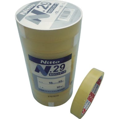 【CAINZ-DASH】日東電工ＣＳシステム セロハンテープ　Ｎｏ．２９ＮＥＷ　１５ｍｍ×３５ｍ（１０巻入） NO29-15【別送品】