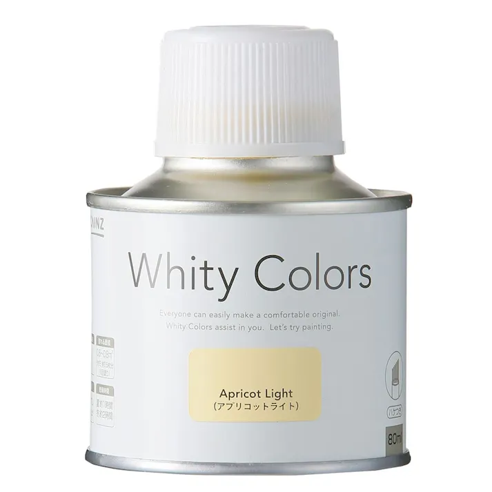 カインズ 室内用塗料 ホワイティカラーズ 刷毛付き アプリコットライト 80ml