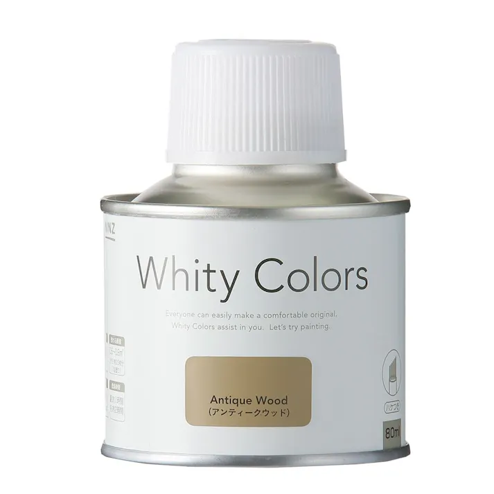 カインズ 室内用塗料 ホワイティカラーズ 刷毛付き アンティークウッド 80ml