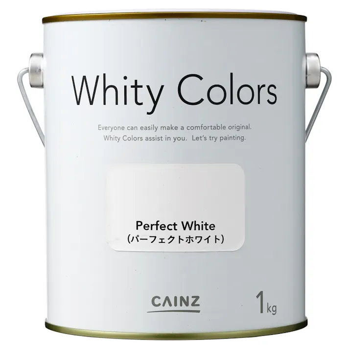 カインズ 室内用塗料 ホワイティカラーズ パーフェクトホワイト 1kg