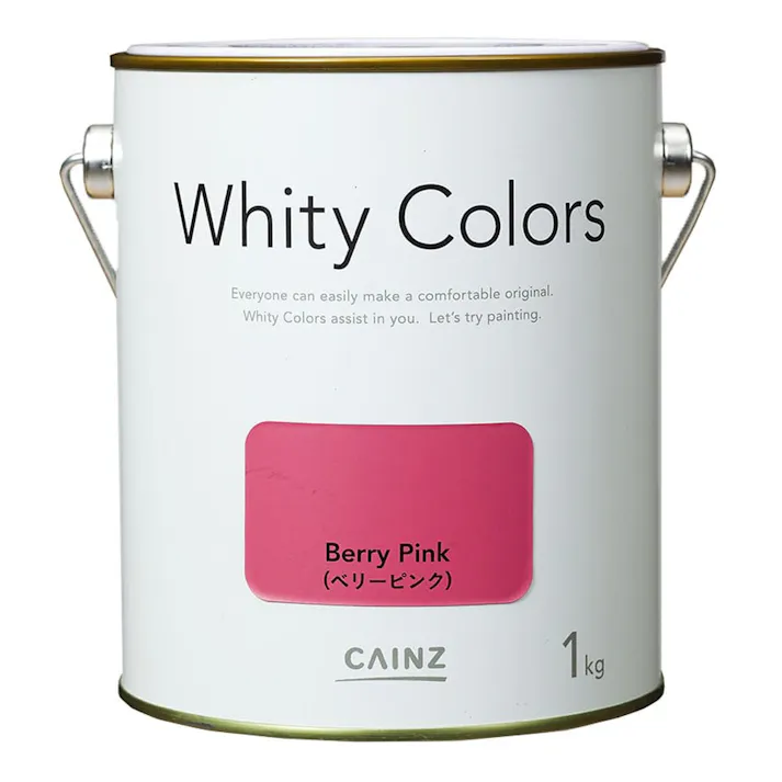 カインズ 室内用塗料 ホワイティカラーズ ベリーピンク 1kg