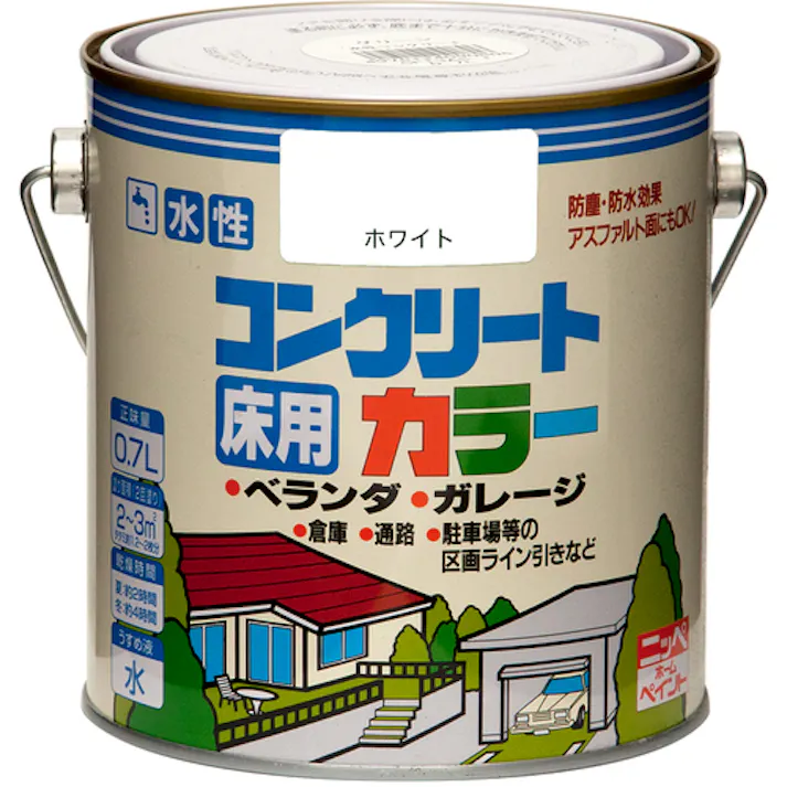 【CAINZ-DASH】ニッペホームプロダクツ 水性コンクリートカラー 0.7L ホワイト HPT201-0.7 4976124090103【別送品】