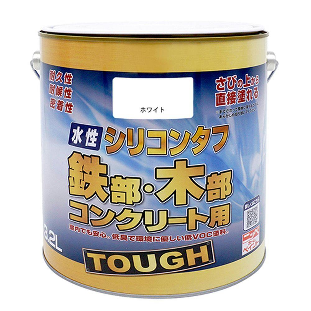 水性シリコンタフ 鉄部・木部 コンクリート用 ホワイト 3.2L 多用途塗料 水性シリコンタフ 鉄部・木部 コンクリート用 ホワイト 3.2L 多用途塗料