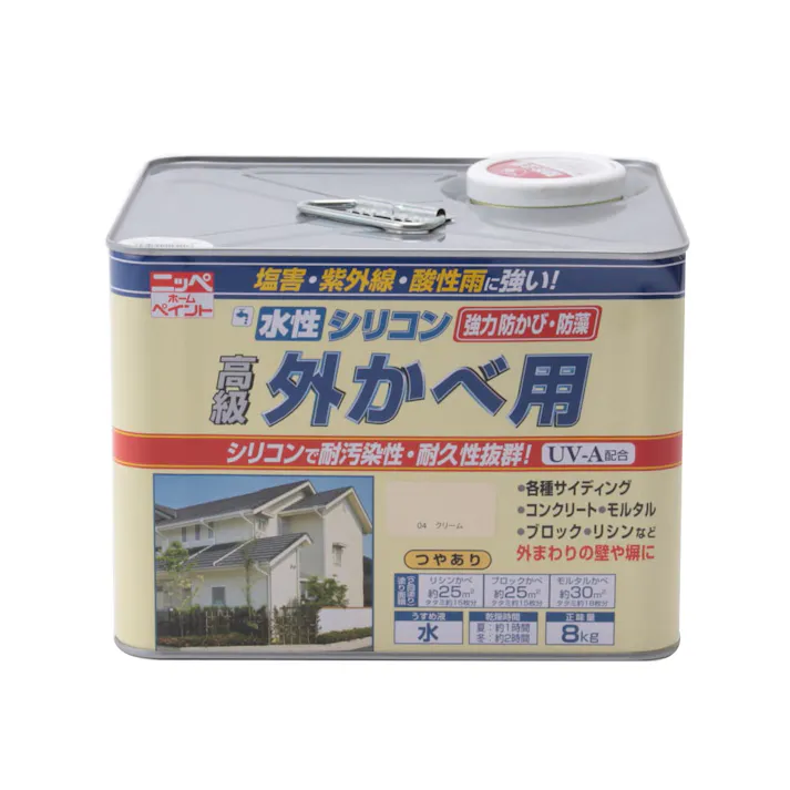 水性シリコン外かべ用 04クリーム 8kg