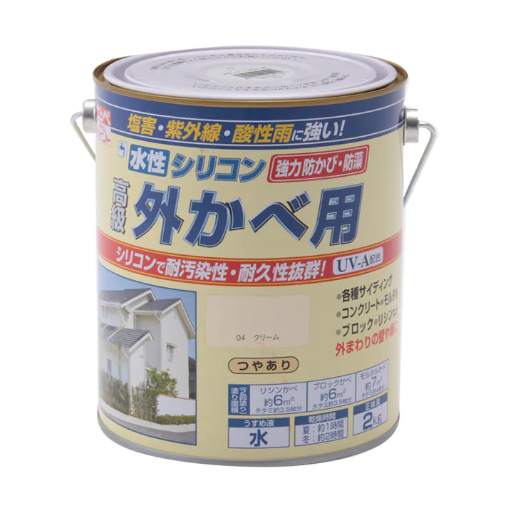 水性シリコン外かべ用 04クリーム 2kg
