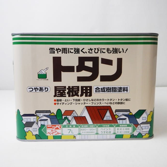 ニッペホームペイント トタン 屋根用 合成樹脂塗料 サンレモグリーン 7L(販売終了)